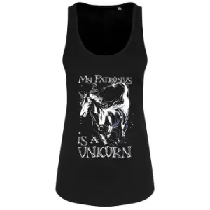 Grindstore Ladies/Womens My Patronus Is A Unicorn Floaty Tank (Small (UK 8-10)) (Black)