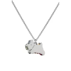 Radley Jumping Dog Necklace with Stone Edging