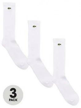 Lacoste Sport 3 Pack Sock - White