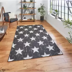 Santa Monica 48648 Black White 120cm x 170cm Rectangle