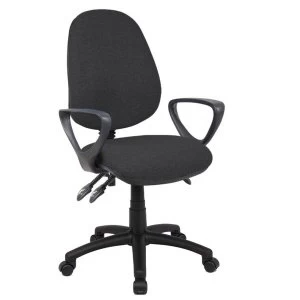 Dams Vantage 200 Operator Chair with Fixed Arms - Charcoal