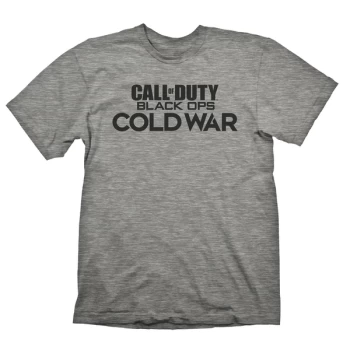 Call Of Duty: Cold War Logo Mens L T-Shirt - Grey