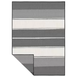 Duo Weave Indoor/Outdoor Rug - Stripe Charcoal - 120x170cm