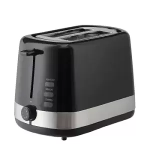 Dunelm 2 Slice Black Toaster