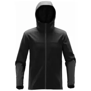 Stormtech Mens Orbiter Hooded Soft Shell Jacket (L) (Black/Dolphin)