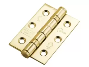 Eclipse 14885 76x51x2mm EBP Ball Bearing Hinge Fire Door 7 Electro Brass Steel 2pk