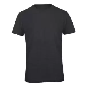 B&C Mens Favourite Short Sleeve Triblend T-Shirt (S) (Heather Dark Grey)