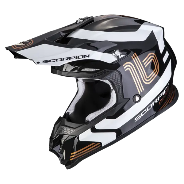 Scorpion VX-16 Evo Air Tub Metal Black-Gold Offroad Helmet XL