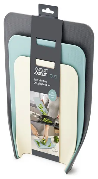 Joseph Joseph Joseph Joseph Duo Nesting Opal Chopping Board - Pack of 3