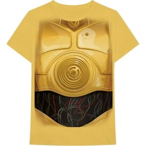 Star Wars - C-3PO Chest Mens XX-Large T-Shirt - Yellow