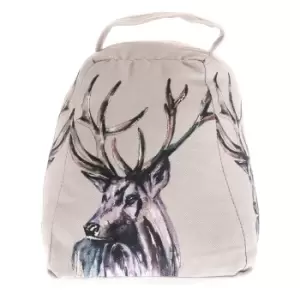 Meg Hawkins Printed Stag Doorstop Grey