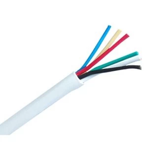 Zexum 3 Pair 6 Core Round White Burglar Alarm Cable - 25 Meter