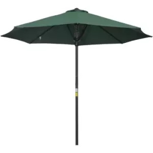 Outsunny Outdoor Market Table Parasol Umbrella Sun Shade with 8 Ribs, Green - Green