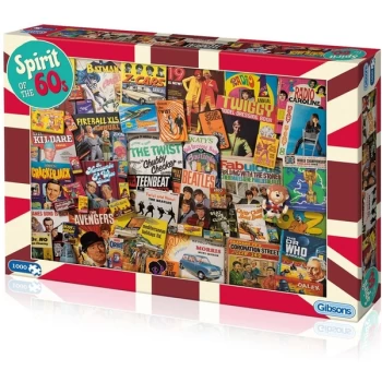 Gibsons Spirit of the 60's Jigsaw Puzzle - 1000 Pieces