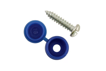 Number Plate Security Screw-Blue Pack 100 Connect 30336