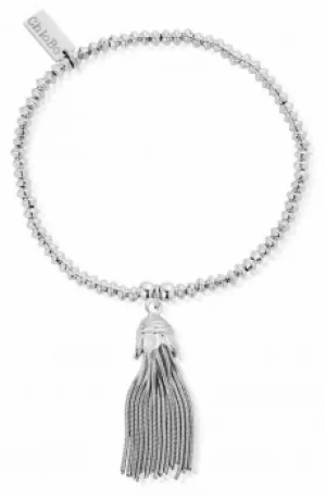 ChloBo Sterling Silver Mini Disc Tassel Bracelet SBMD933 Jewellery