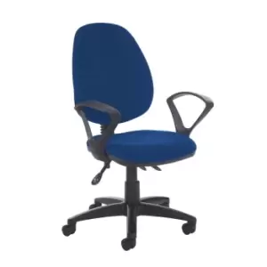 Dams MTO Jota High Back Asynchro Operators Chair with Fixed Arms - Ocean Blue Vi