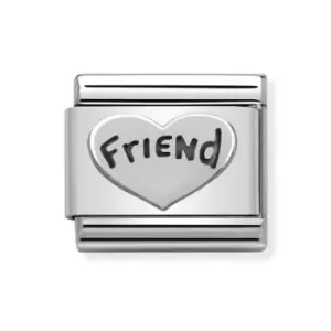 Nomination Classic Silver Friend Heart Charm