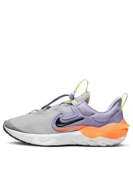 Nike Junior Run Flow - Grey/Multi, Grey/Black, Size 4