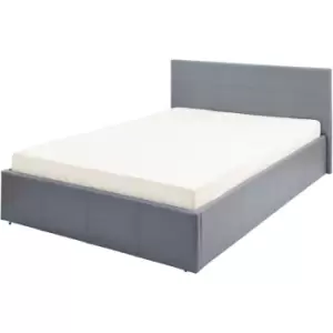 Side Lift Ottoman Storage Bed 120cm Grey - GFW