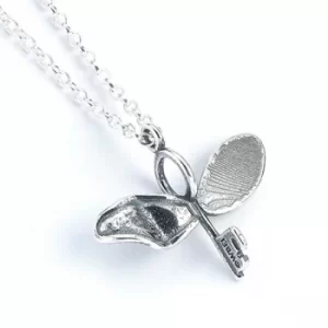 Sterling Silver Flying Key with broken wing Necklace