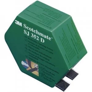 3M SJ 352D Scotchmate Hook-and-loop tape stick-on Hook and loop pad (L x W) 5000 mm x 25.4mm Black 1 Pair