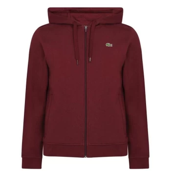 Lacoste Logo Zip Hoodie - Red