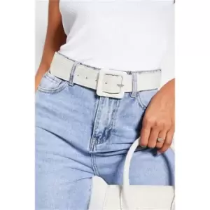 I Saw It First Cream Linen Look Waist Belt - White