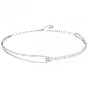 Ladies Swarovski Silver Plated Lifelong Choker Necklace