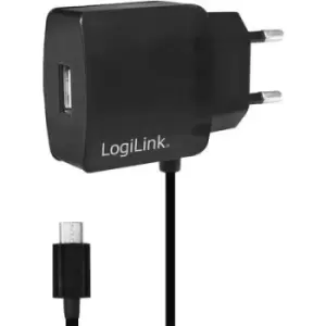 LogiLink Power Adapter Micro PA0146 USB charger Mains socket Max. output current 2000 mA 2 x USB, Micro USB plug