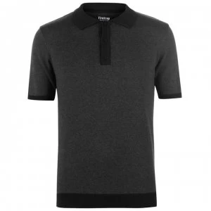 Firetrap Blackseal Knit Polo - Charcoal