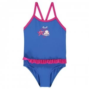 Speedo Frill Swimsuit Infant Girls - Blue/Pink