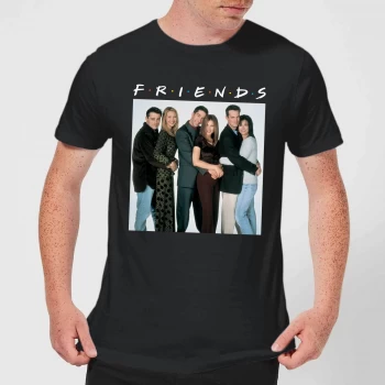 Friends Group Shot Mens T-Shirt - Black - 4XL - Black