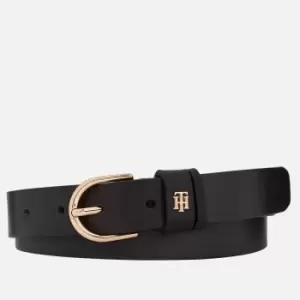 Tommy Hilfiger Womens Th Timeless Belt - Black - 90cm/L