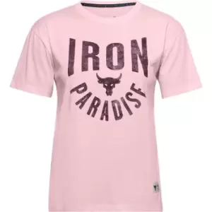 Under Armour Project Rock T Shirt Womens - Pink