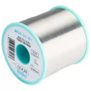 Weller T0051387699 WSW SC M1 99.3/0.7 Solder Wire 0.5mm 500g