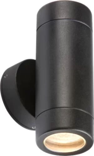 KnightsBridge IP65 35W GU10 Aluminium Black Powder-coated Up/Down Wall Light