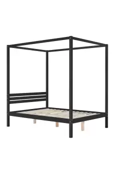 Mercia Four Poster Bed - Size: Double - Black