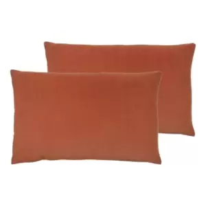 Furn. Contra Twin Pack Polyester Filled Cushions Brick