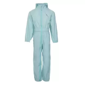 Trespass Childrens/Kids Button Rain Suit (3-4 Years) (Pale Mint)