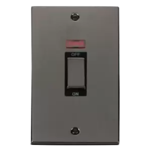 Click Scolmore Deco Ingot 2 Gang 45A 2 Pole Neon Switch - VPBN503BK