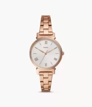 Fossil Women Daisy Three-Hand Rose-Gold-Tone Stainless-Steel Watch