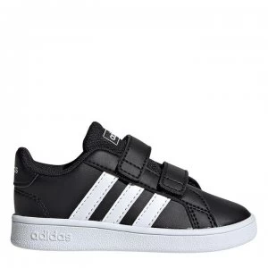 adidas Grand Court Infants - Black/White