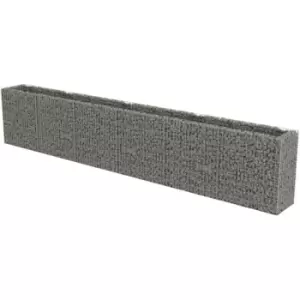 Gabion Raised Bed Galvanised Steel 540x50x100cm Vidaxl Silver