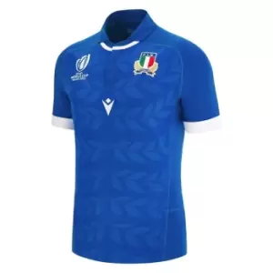 Macron Italy Rugby Home Shirt 2023 2024 Adults - Blue