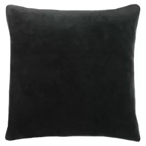 Solo Velvet Cushion Black / 45 x 45cm / Polyester Filled