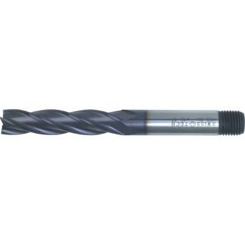 20.00MM Series 37 HSS-Co 8% 4 Flute Threaded Shank Long Series End Mills - TiAlN Coated