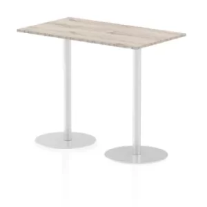 Italia Poseur Table Rectangle 1400/800 Top 1145 High Grey Oak