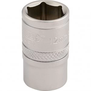 Draper 3/8" Drive Satin Finish Hexagon Socket Metric 3/8" 12mm