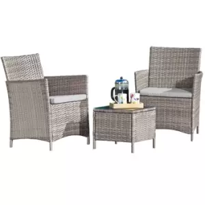 Garden Gear Seville Rattan Bistro Set - Snow Grey